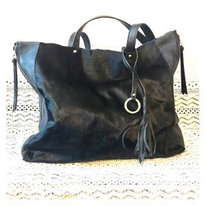 Genuine leather and calf hair Sanctuary hobo purse